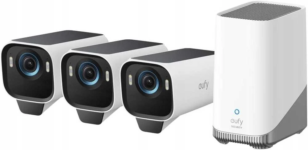 Anker Eufy eufyCam S3 Pro 3-Cam Kit Juodas+Baltas