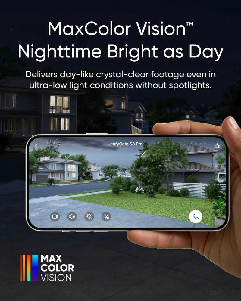 Anker Eufy eufyCam S3 Pro 3-Cam Kit Juodas+Baltas