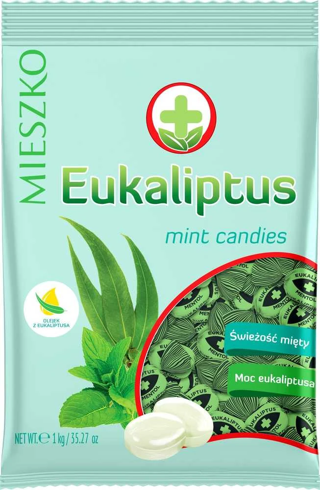 Mieszko Eukalipto saldainiai MIESZKO, 1kg