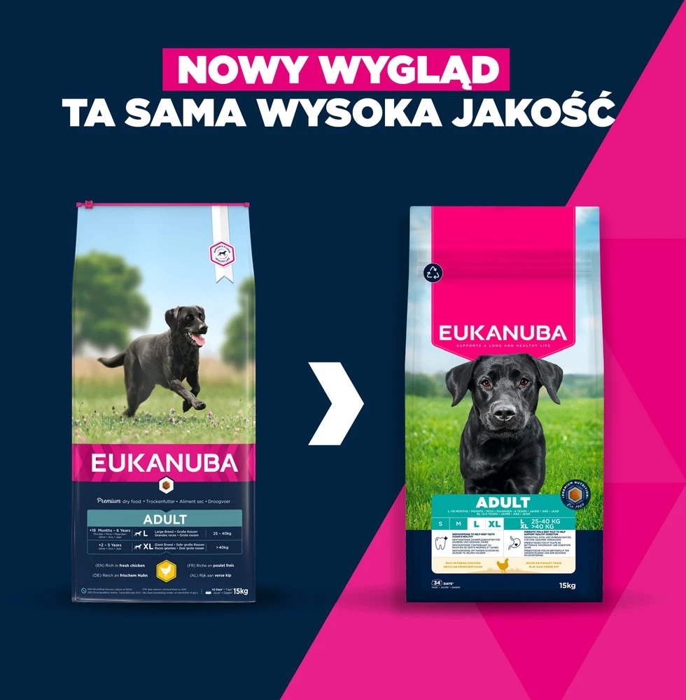 Eukanuba Life Care sausas pašaras didelių veislių šunims su vištiena, L, 15 kg