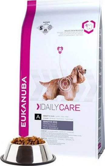 Eukanuba Daily Care Sensitive skin sausas pašaras šunims su žuvimi, AB, 2,3kg