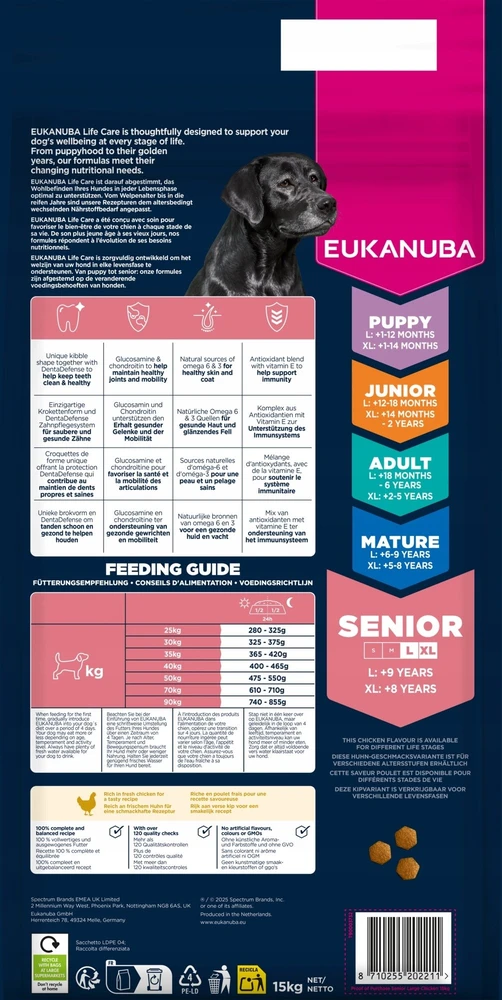 Sausas Maistas šunims Eukanuba Senior Large Breed vištiena, 113098, 15 kg