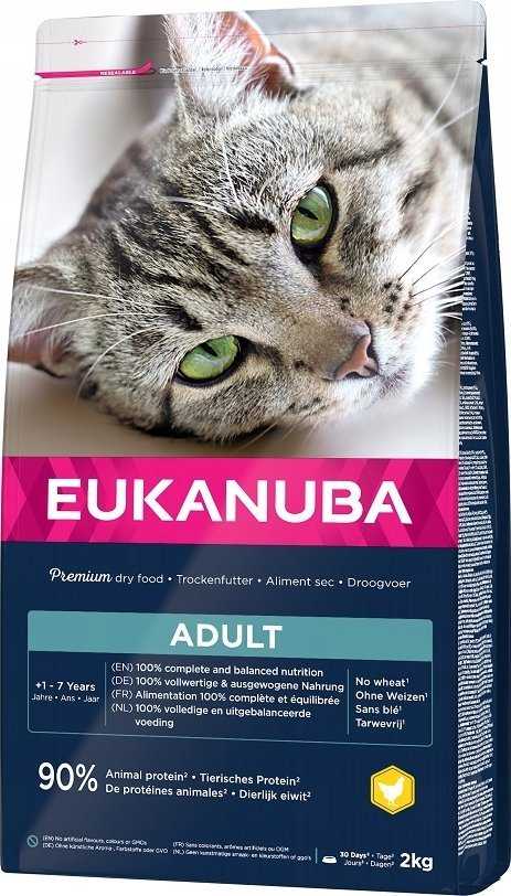 Sausas Kačių Maistas - Eukanuba Suaugusiųjų Vištiena 2kg