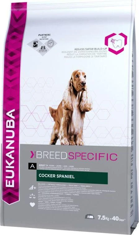 Eukanuba Adult Cocker Spaniel sausas maistas kokerspanieliams 7,5kg