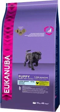 Eukanuba Life Care sausas pašaras didelių veislių šuniukams su vištiena, L, 15 kg
