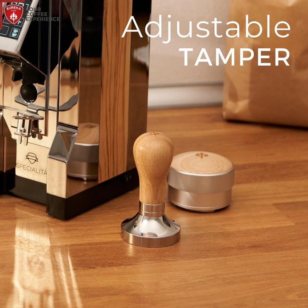Eureka Tamper 58 mm, ąžuolo medienos