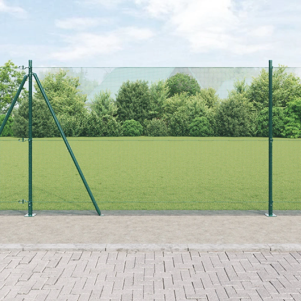 Euro tvora su smeigėmis 10 x 1,6 m PVC dengtas plienas Žalia