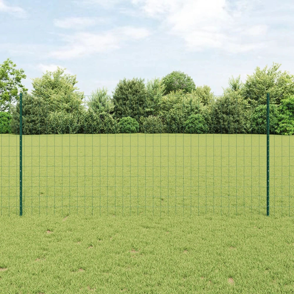 Euro tvoros su stulpu 25 x 1,2 m PVC dengtas plienas Žalia
