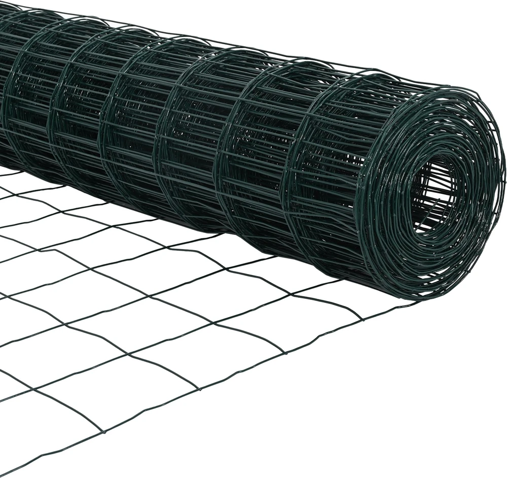 Euro tvora 1,6 x 10m PVC padengta geležis Žalia