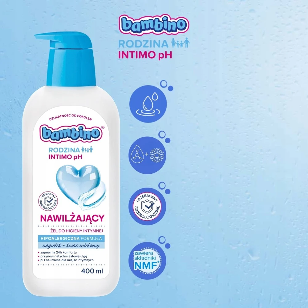 Eurobio Lab Bambino Family Intimo pH drėkinamasis intymios higienos gelis 400 ml