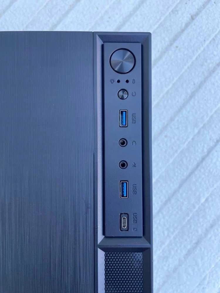 EUROCASE dėklas MC MF-320B, Micro Tower, 1xUSB-C, 2xUSB 3.0, 2x audio, be šaltinio
