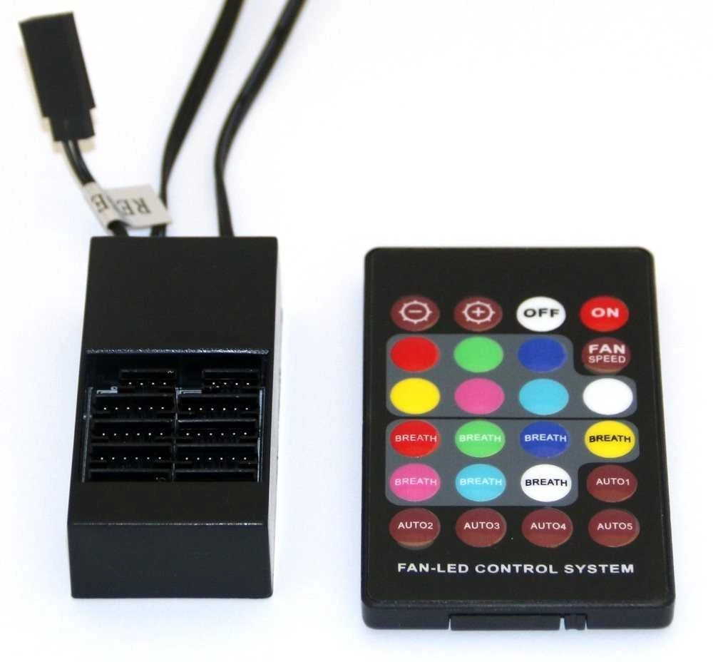 EUROCASE valdiklis + nuotolinio valdymo pultas RGB ventiliatoriui