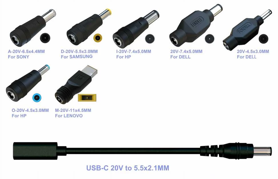 EUROCASE kroviklio antgalių ir USB-C adapterio rinkinys