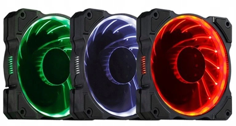 Trijų spalvų EuroCase RGB ventiliatorių rinkinys
