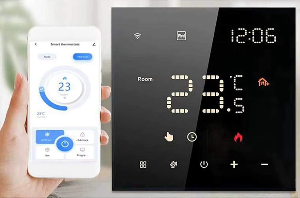 Eurokomp Tuya 16A E6263 WiFi termostatas