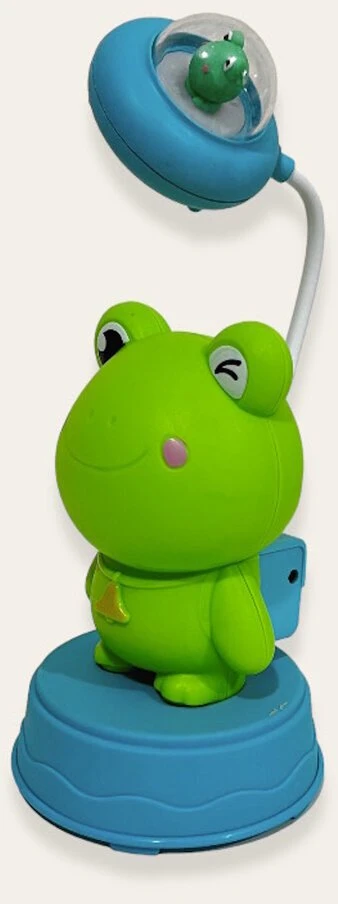 Euromic Kiddyz NL1 Kosmosa Vārnu Bērnu Nakts Gaisma Galda Lampa (20x10cm) ar USB Barošanu un zīmuļu asinātāju Zaļš