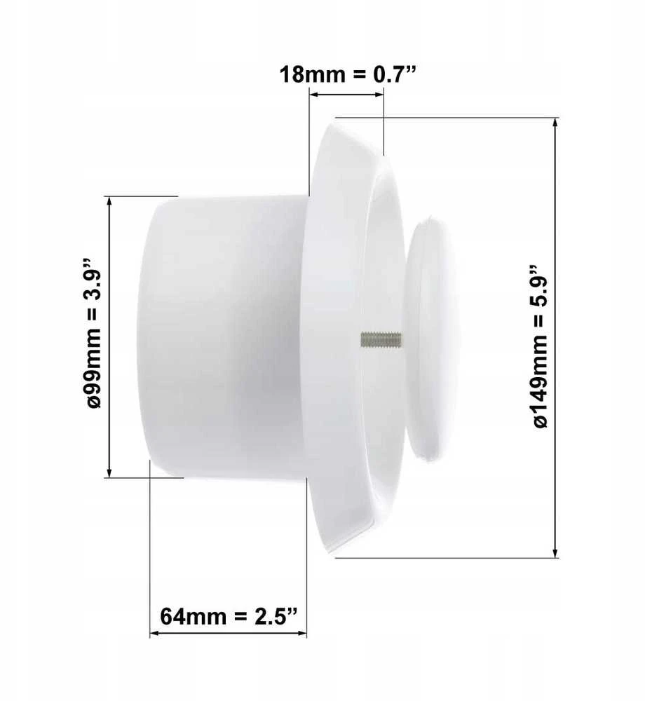 Difuzorius EUROPLAST VD100, D100