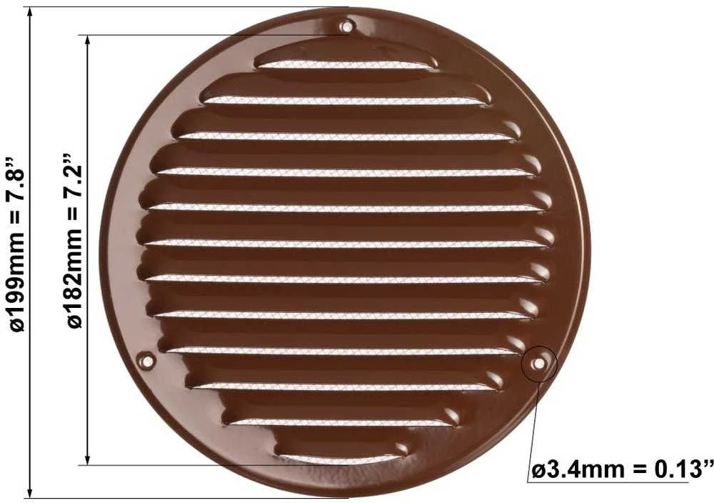 Ventiliacijos grotelės EUROPLAST MR160B, rudos