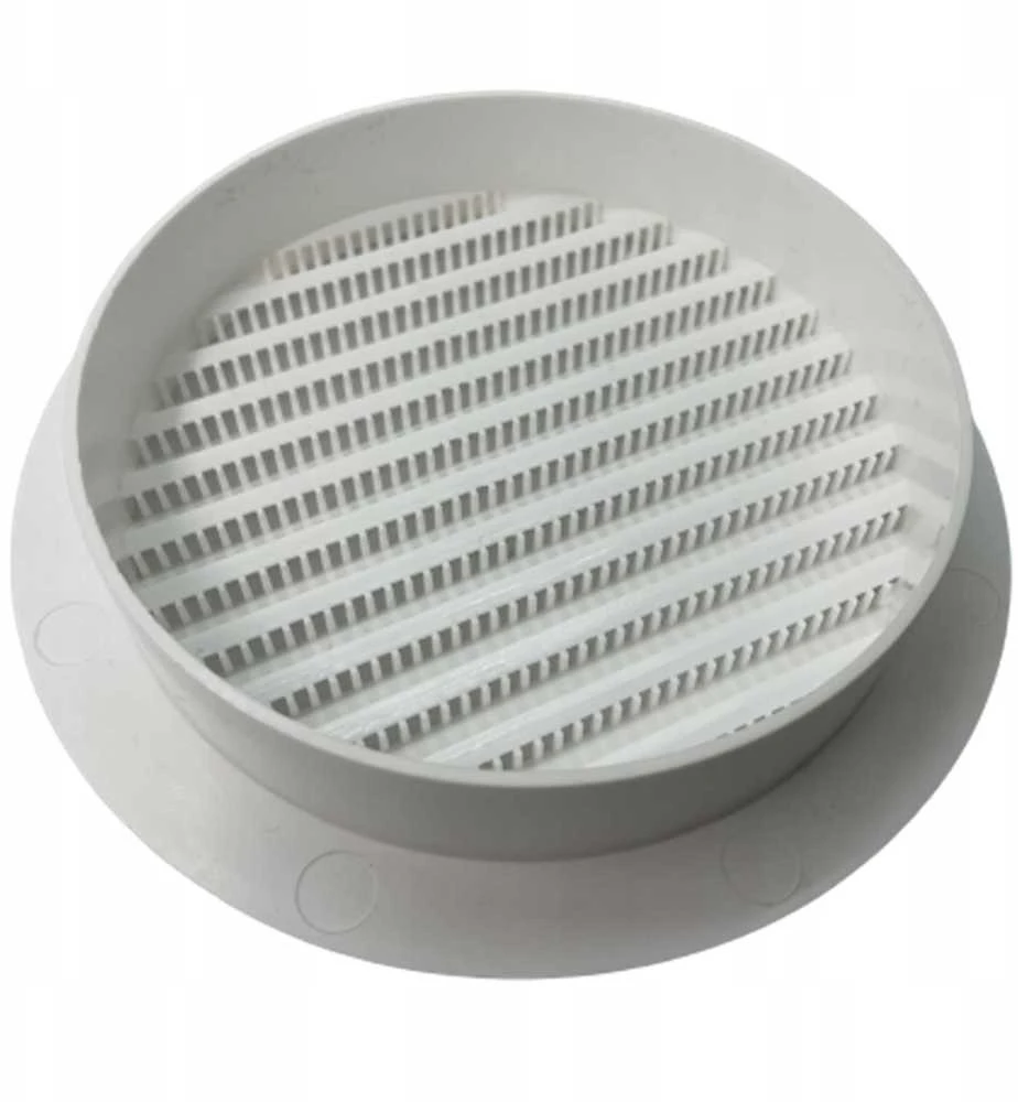 Plast. ventiliacijos grotelės EUROPLAST VR125, D125, baltos
