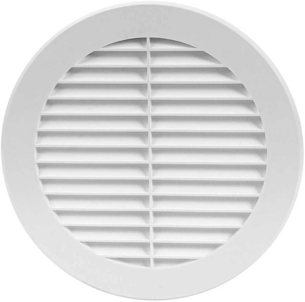 Plast. ventiliacijos grotelės EUROPLAST VR150, D150, baltos