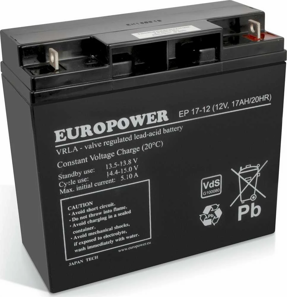 AKUMULIATORIUS 12V 17AH VRLA/EP17-12 EUROPOWER EMU