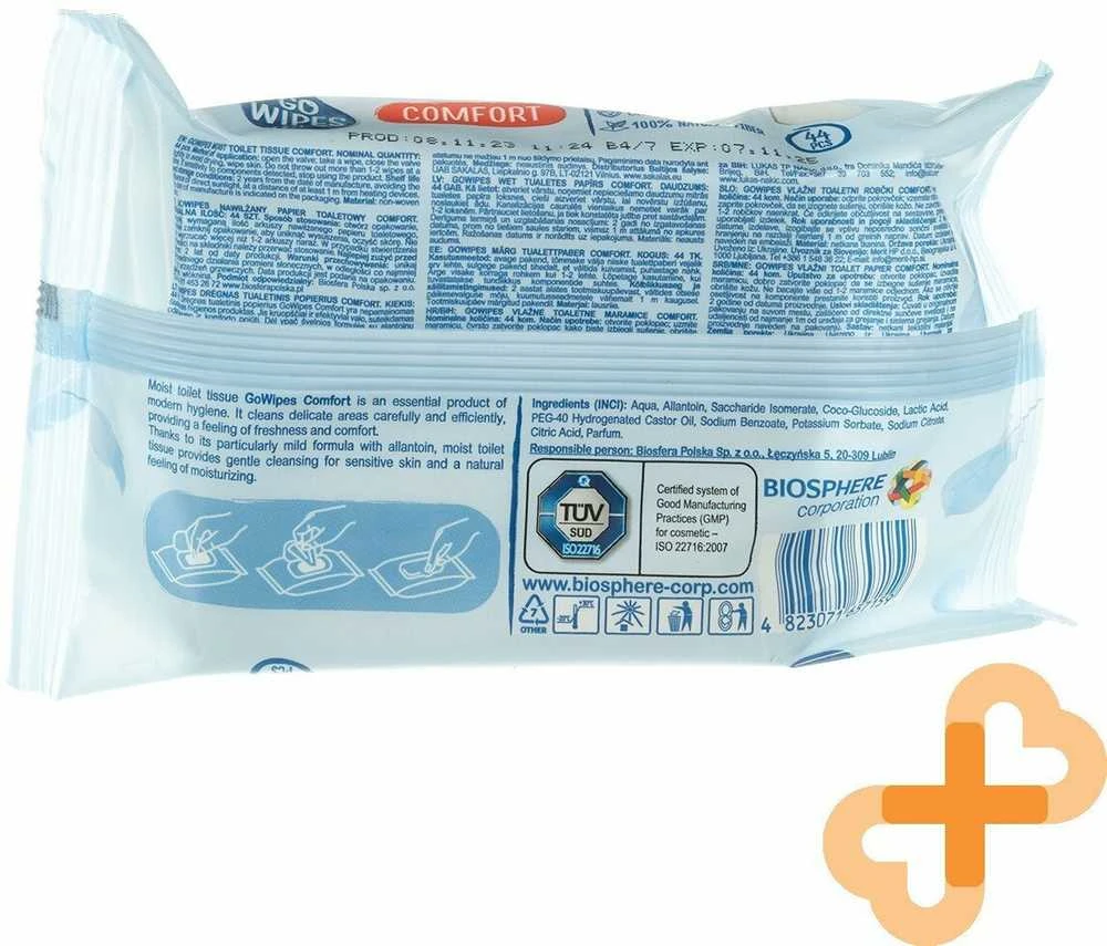 WC servetėlės GOWIPES COMFORT 44VNT