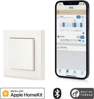 Eve Systems EVE Light Switch – prijungtas sieninis jungiklis su Apple HomeKit technologija