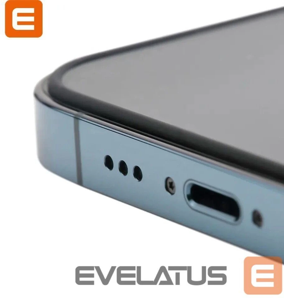 Evelatus Apsauginis stiklas Apple iPhone 15 Pro Max guminis apsauginis 3D stiklas pilnai apsaugantis nuo įsilaužimo, Japoniškas klijavimas, antistatinis EVEAPP15PMRG