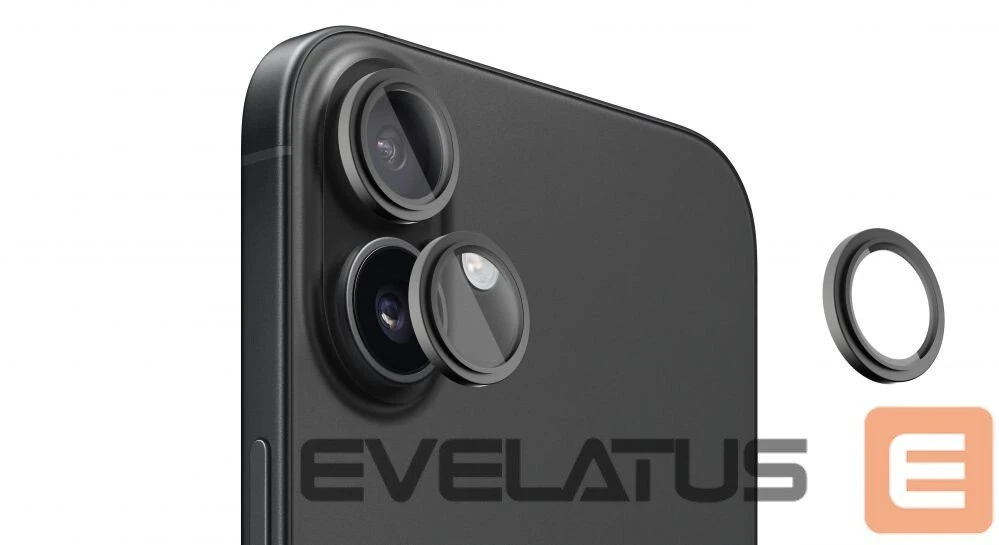 Evelatus Apsauginis stiklas Apple iPhone 16 / 16 Plus Camera Lens Protector Armor Juodas EVEAPP16CLPB
