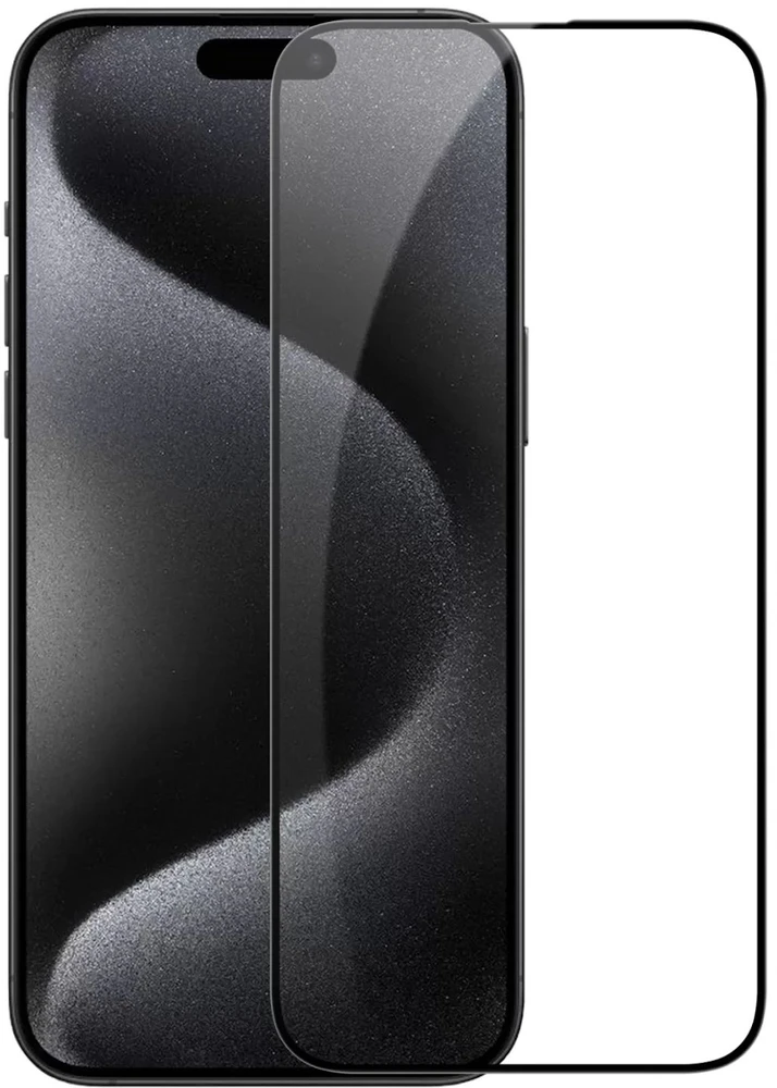Evelatus Apsauginis stiklas Apple iPhone 15 Pro Max guminis apsauginis 3D stiklas pilnai apsaugantis nuo įsilaužimo, Japoniškas klijavimas, antistatinis EVEAPP15PMRG