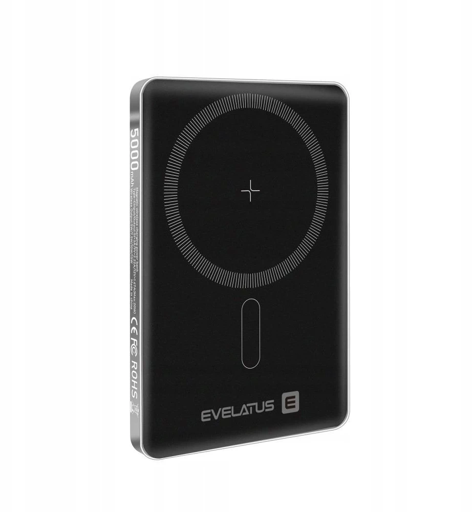 Evelatus Ārējais akumulators Evelatus Evelatus PD20W 5000mAh Power Bank MagLink Elite With Wireless charging EVEP02PBMES Sidabrinis EVEP02PBMES