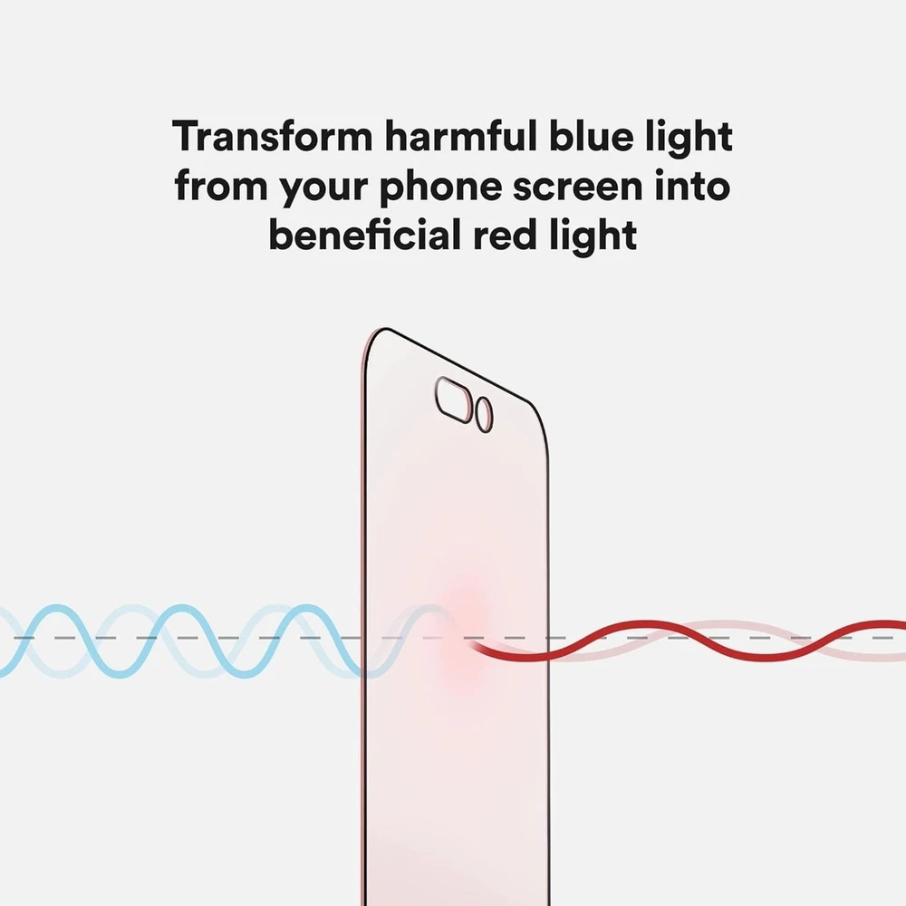 Evelatus BodyGuardz Raudona light Converter Glass - szkło ochronne su konwerterem światła niebieskiego do iPhone 17e / 16e / 14 / 13 Pro / 13 (BSLCA1400C024FS)