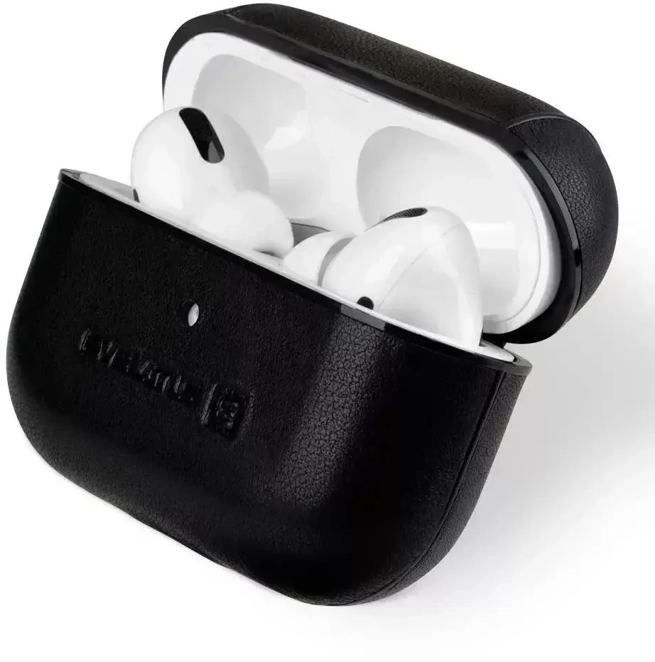 Evelatus Dėklas na ausinės Apple AirPods Pro Leather Protective Case Juodas (ELCAPPBK)