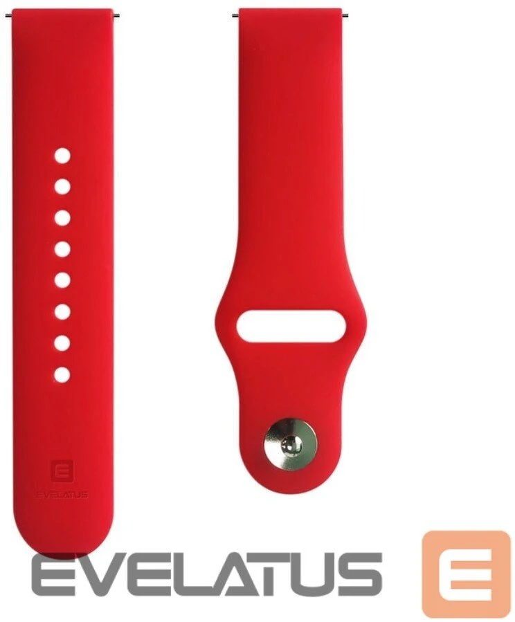 Evelatus Dirželis 22mm Silicone Loop Watch Straps (S/M 110mm) Raudona (EVEAN22SWR)