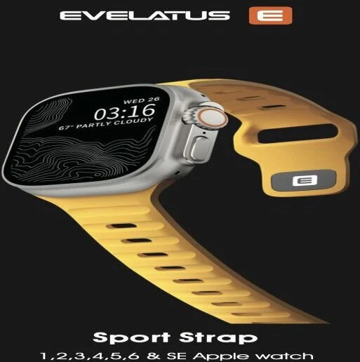 Evelatus Siksniņa Evelatus Evelatus Watch 38/40/41 Sport Silicone Loop Gold EVEAPP38SSLYG