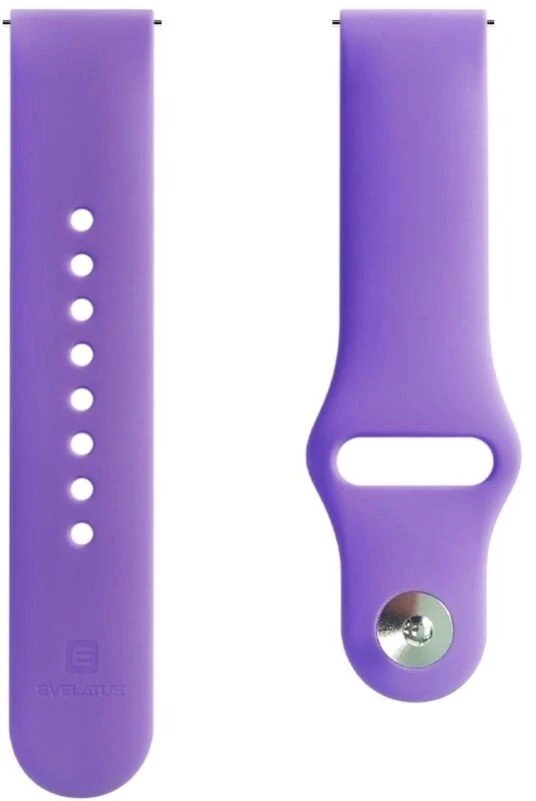 Evelatus Siksniņa Evelatus Evelatus laikrodžio 22 mm silikoninės kilpos laikrodžio dirželiai (130 mm M/L) tamsiai violetinė EVEAN22SLDP