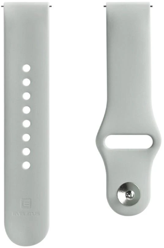 Evelatus Siksniņa laikrodžio 20 mm silikoninės kilpos dirželis laikrodžiui (130 mm M/L) Sidabrinis EVEAN20SLS