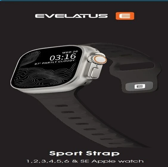Evelatus Siksniņa Watch 38/40/41 Sport Silicone Loop Anthracite Gray EVEAPP38SSLAG