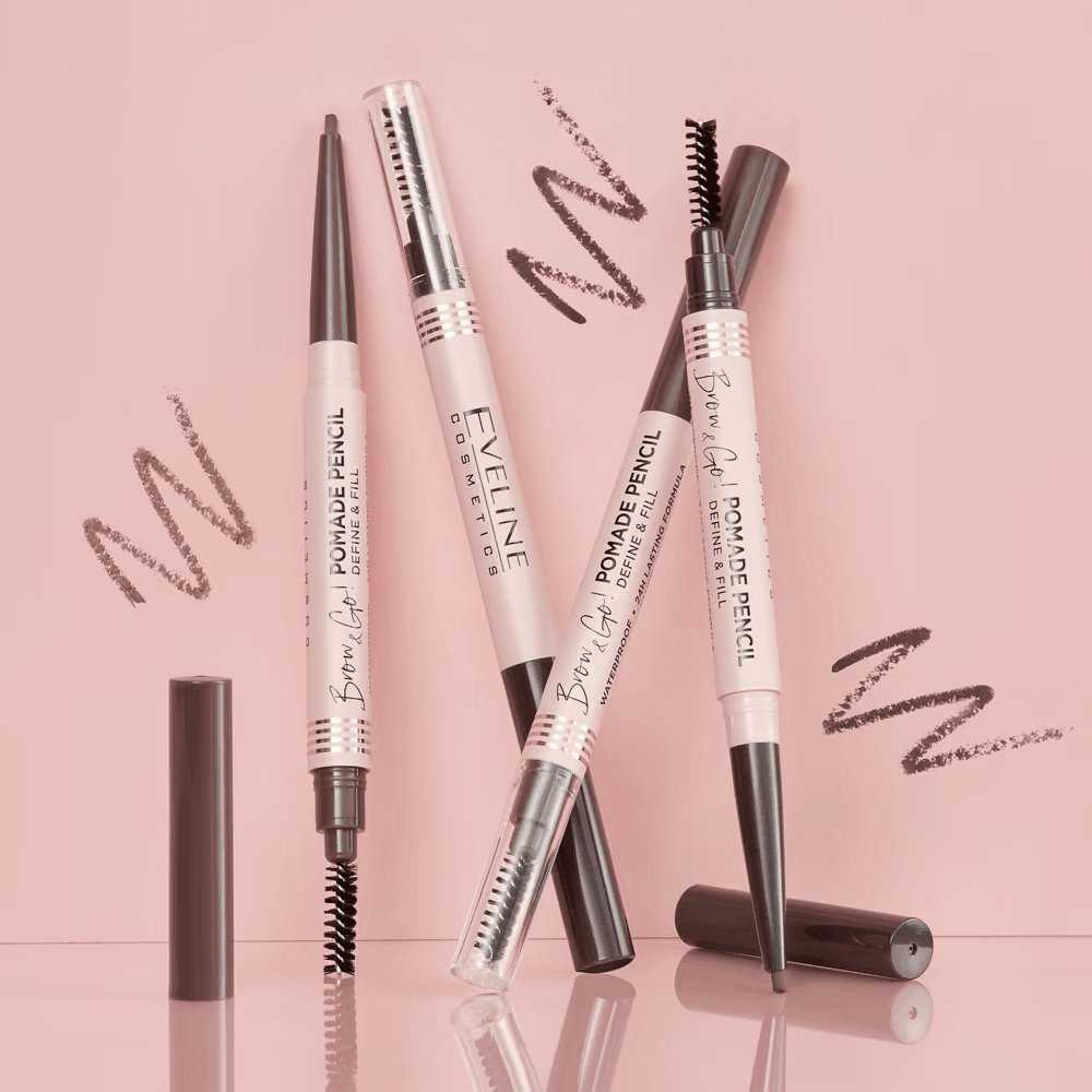 Eveline Cosmetics Brow & Go! Pomade Pieštukas Taupe