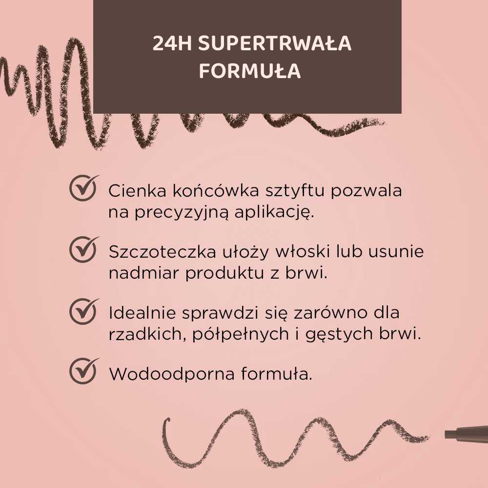 Eveline Cosmetics Brow & Go! Pomade Pieštukas Taupe