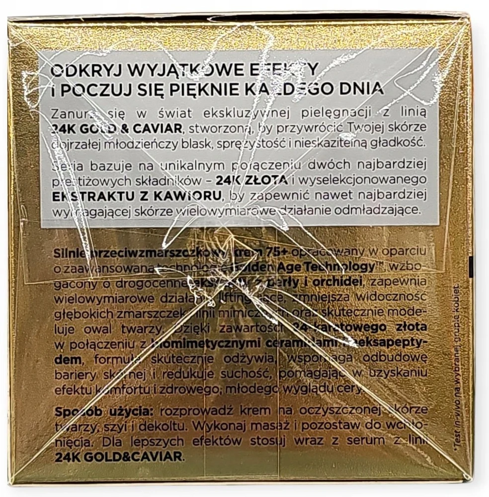 Eveline Cosmetics „Eveline 24K Gold&Caviar“ kremas 75+ dienai/nakčiai, 50 ml
