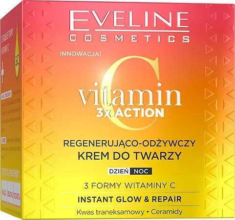 Eveline Cosmetics Vitaminas C 3x Action regeneruojantis ir maitinamasis veido kremas 50ml