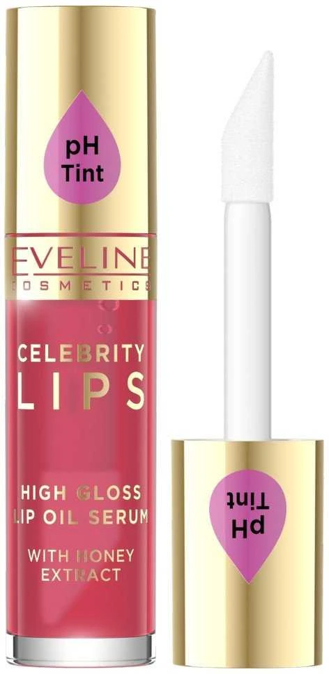 „Eveline Cosmetics Celebrity Lips“ blizgus lūpų aliejus „04 Redona“, 5 ml