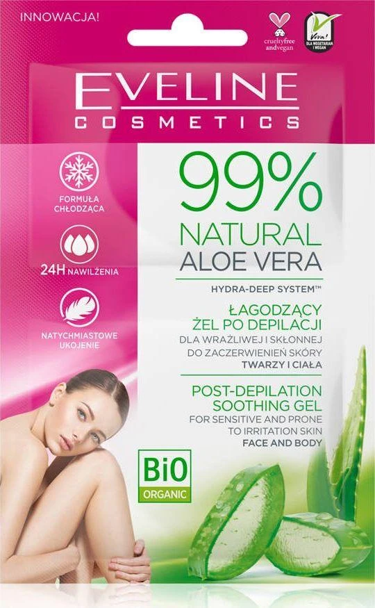 Eveline Cosmetics 99% Natural Aloe Vera żel po depilacji 2x5ml