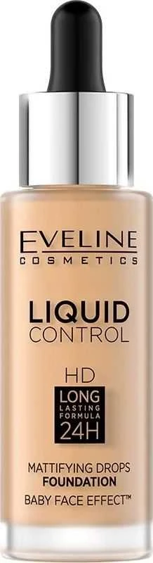 Eveline Cosmetics Liquid Control HD 016 Vanilla rusvai gelsvas, 32 ml