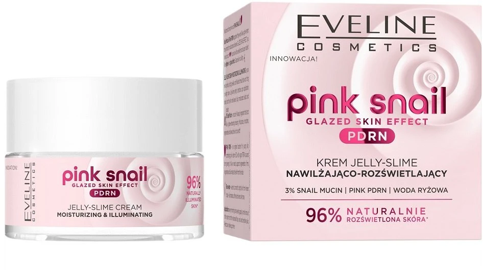 Eveline Cosmetics Eveline EVELINE Rožinis SNAIL Dieninis/Naktinis Drėkinamasis-Šviesinamasis Kremas 50ml
