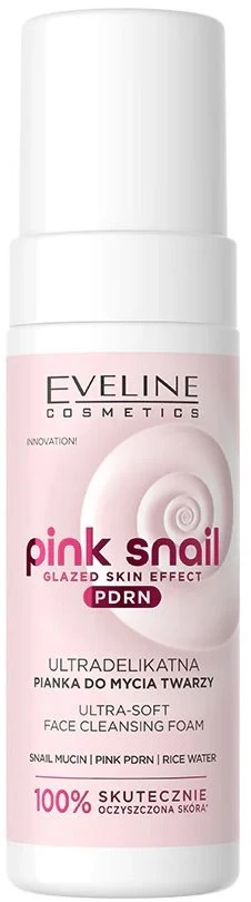 Eveline Cosmetics Rožinė Snail itin švelnios veido valymo putos 150ml