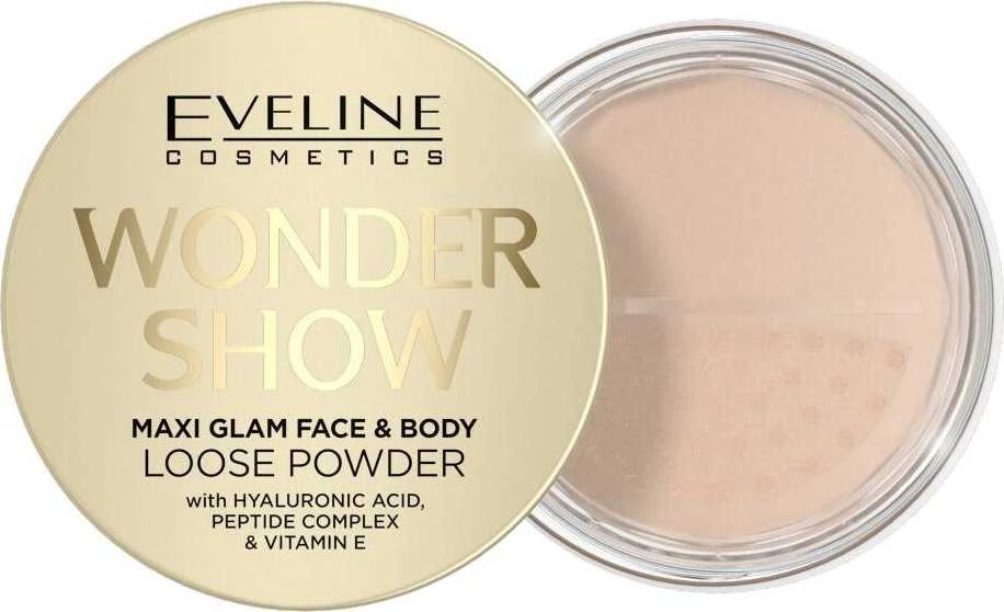 Eveline Cosmetics Wonder Show Maxi Glam laisva pudra veidui ir kūnui universali, 6 g