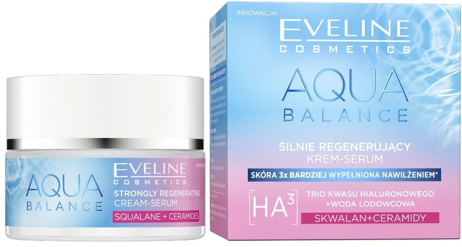 Eveline Cosmetics Aqua Balance intensyviai regeneruojamasis kremas-serumas 50ml