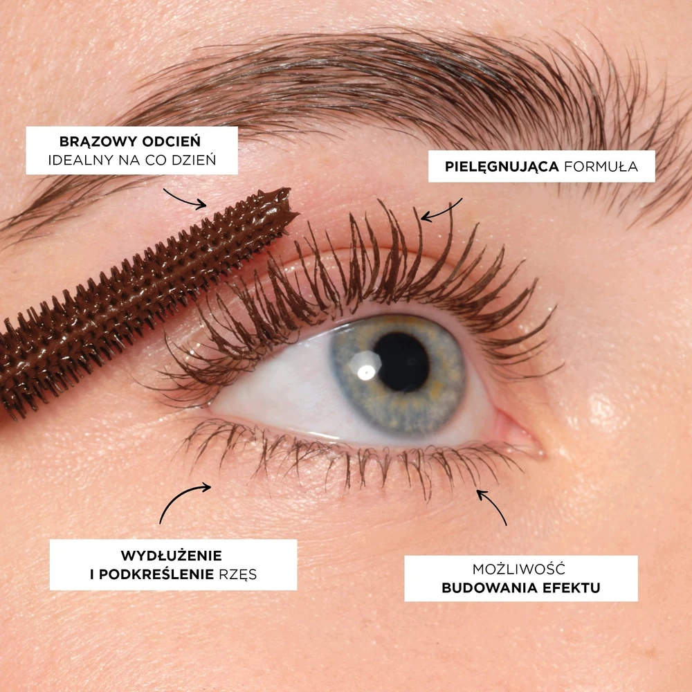 Eveline Cosmetics Better Tubing 30H ilginantis tušas blakstienoms Ruda 7 ml